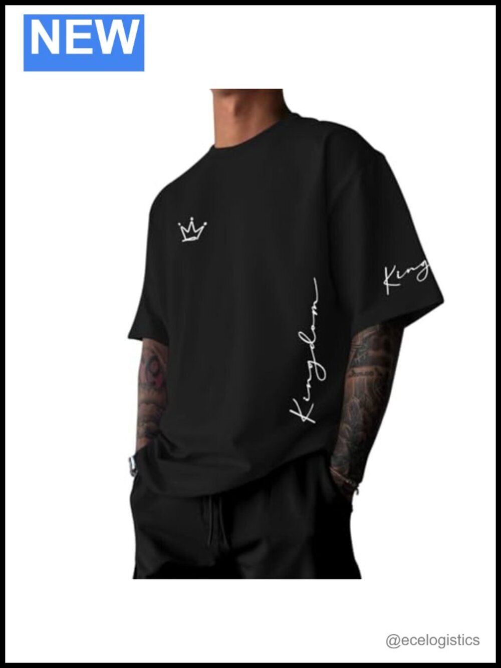 Oversized Graphic Letter Print Tee Short Sleeve Streetwear